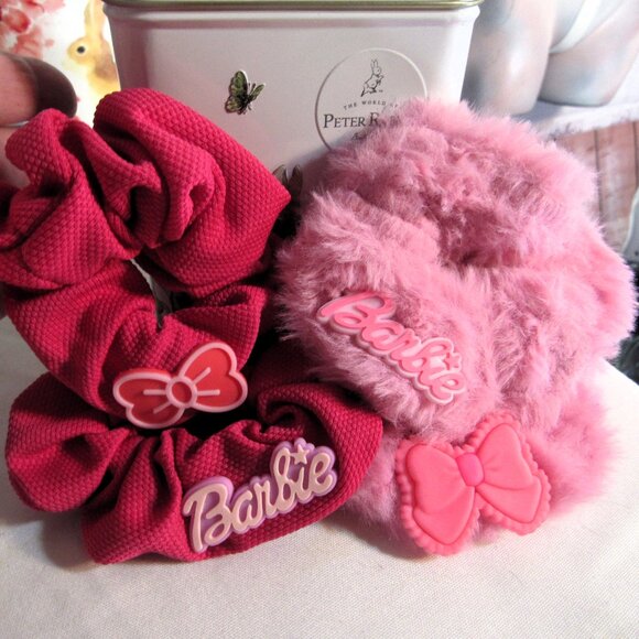 4 BARBIE HAIR SCRUNCHIES NEW - Picture 1 of 8